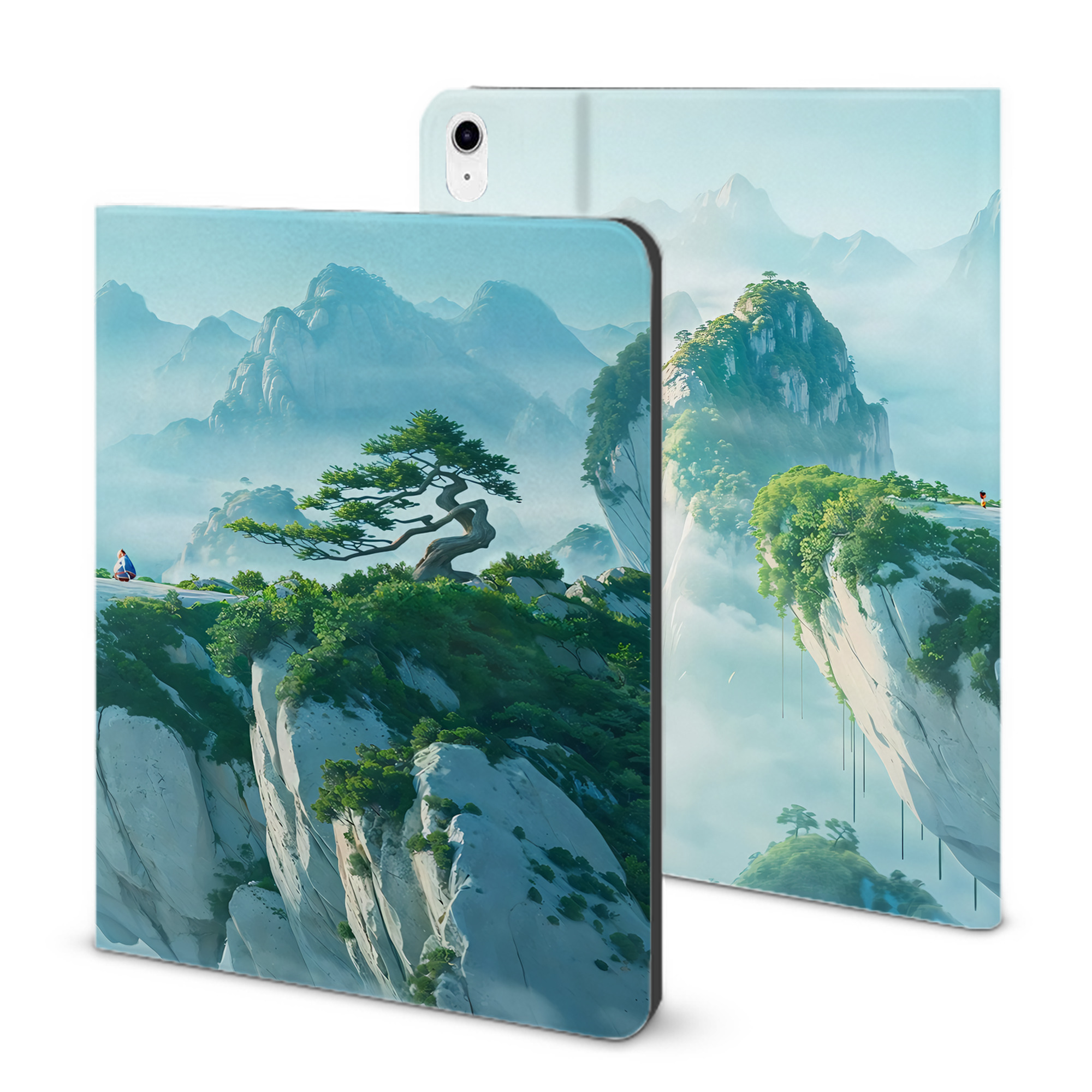（画像用） Ne Zha 2 ナタ 魔童の大暴れ IPad ケース ブック型 PUレザー TPU 耐衝撃 軽量 薄型 ペン収納なし 全面保護 IPad 各モデル対応